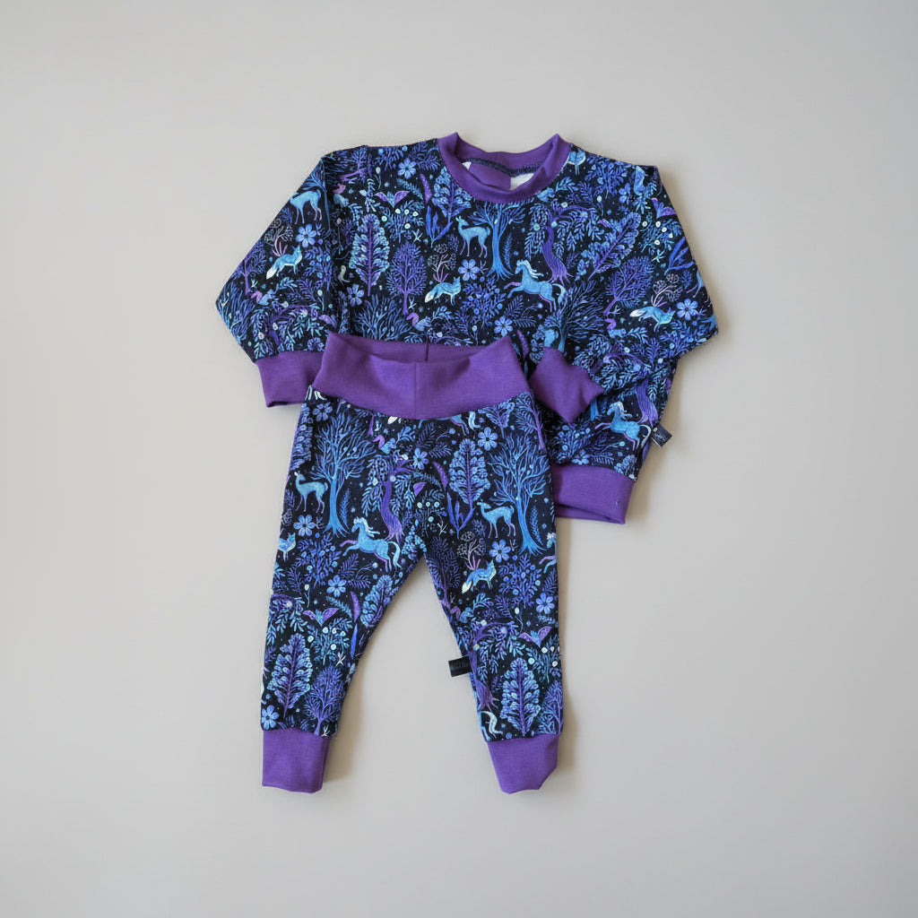 set babykleding voor wasbare luiers van french terry