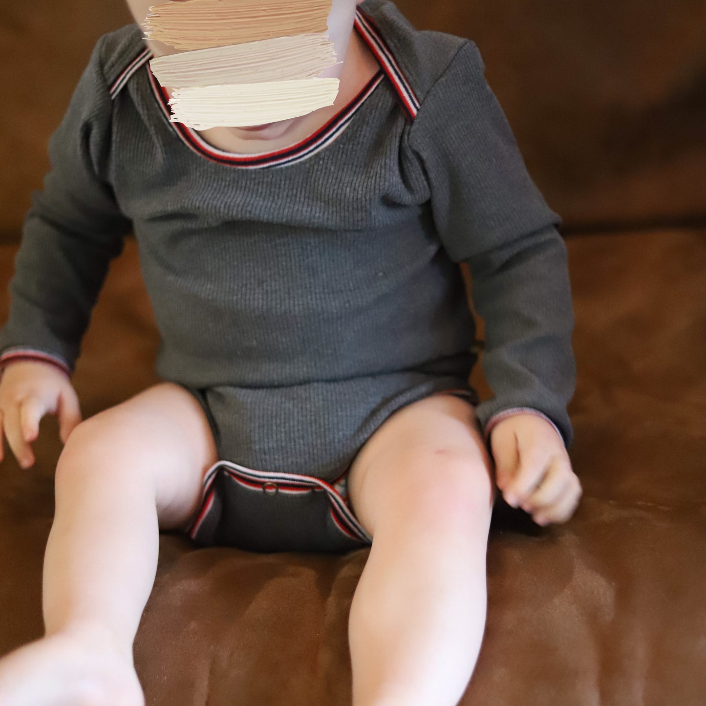Romper Antraciet Stripes