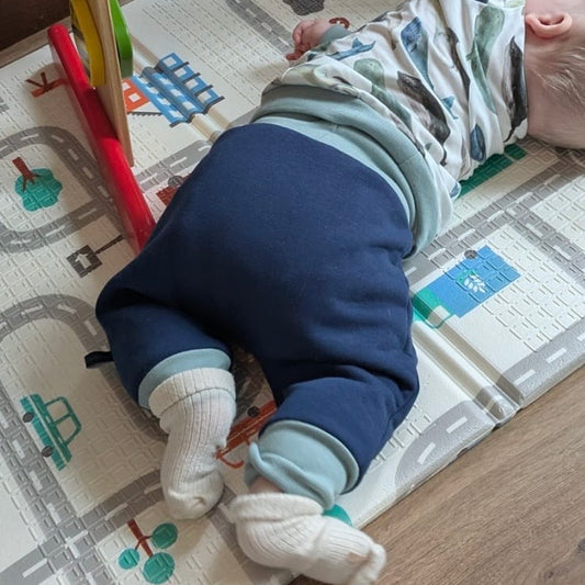 Bo – Harembroekje (effen, warm polykatoen, marine)