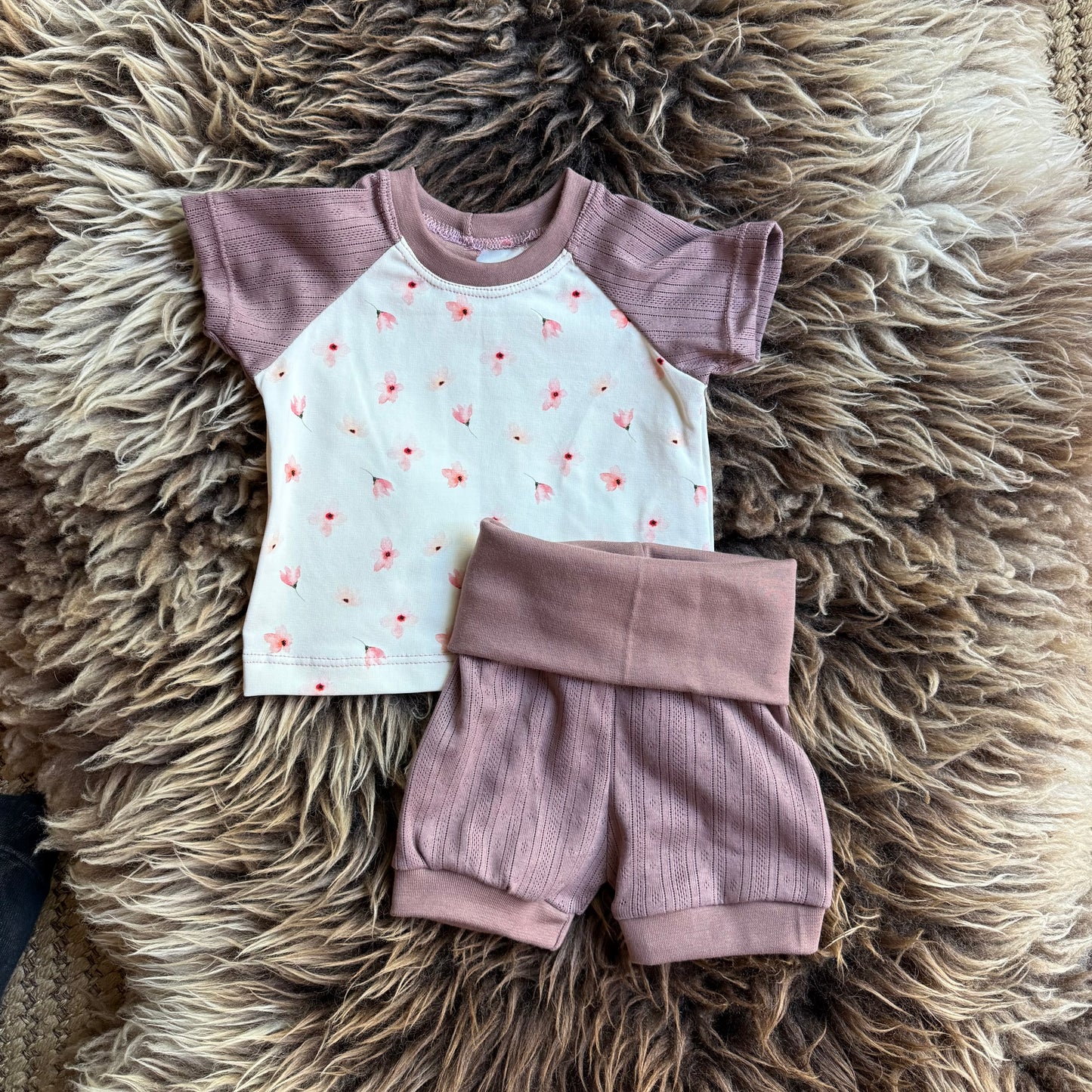 Pink floral shirt