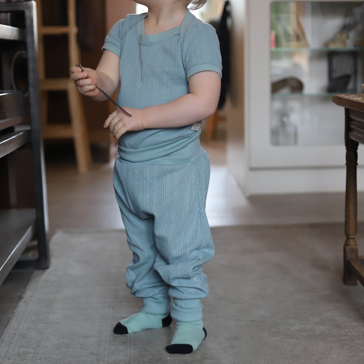 Harembroekje Pointelle Vintagegreen