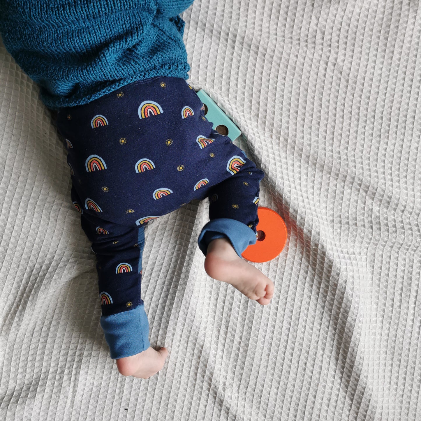 Meegroeibroekje Rainbow Blue