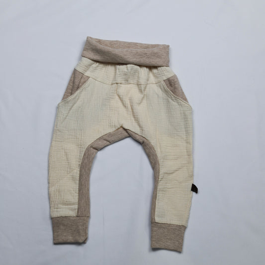 Jip - Harembroekje met zakken (effen, hydrofiel katoen)