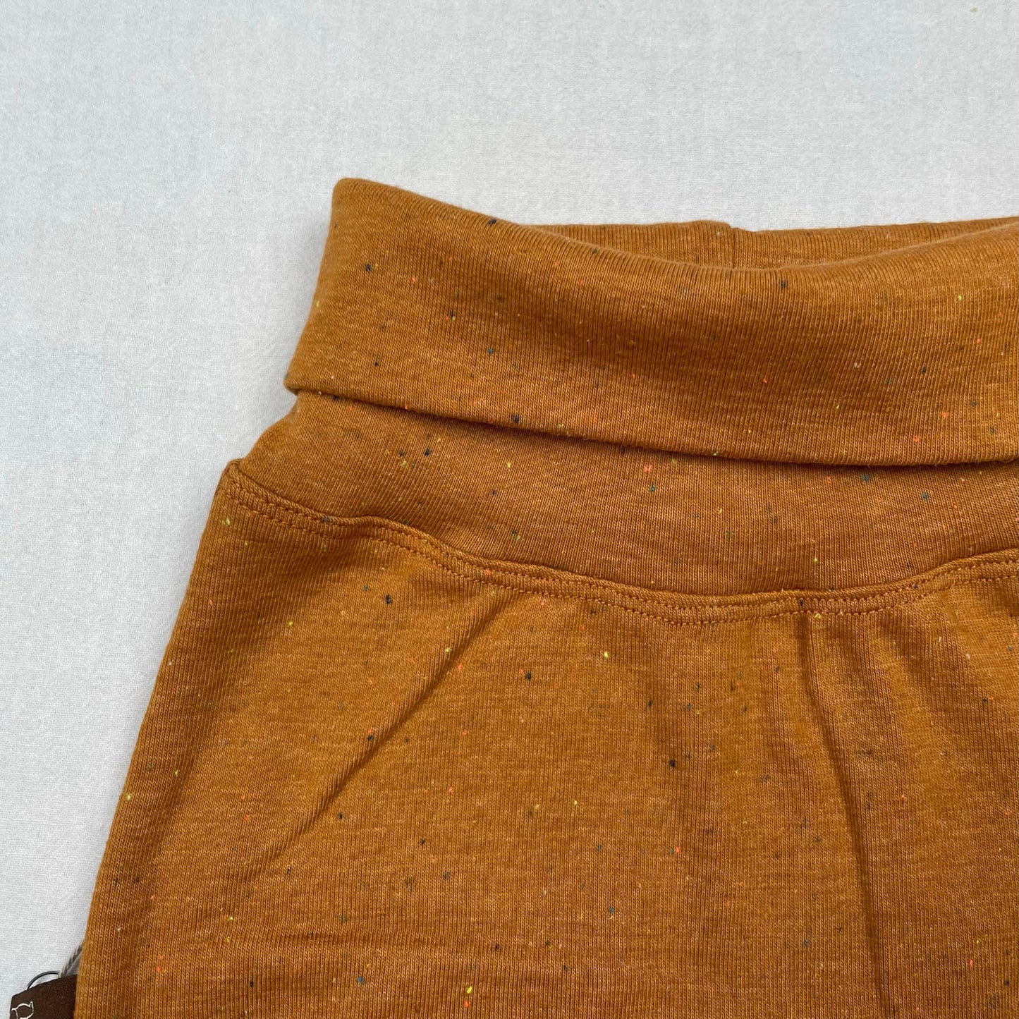 Foldover Shorts Cognac