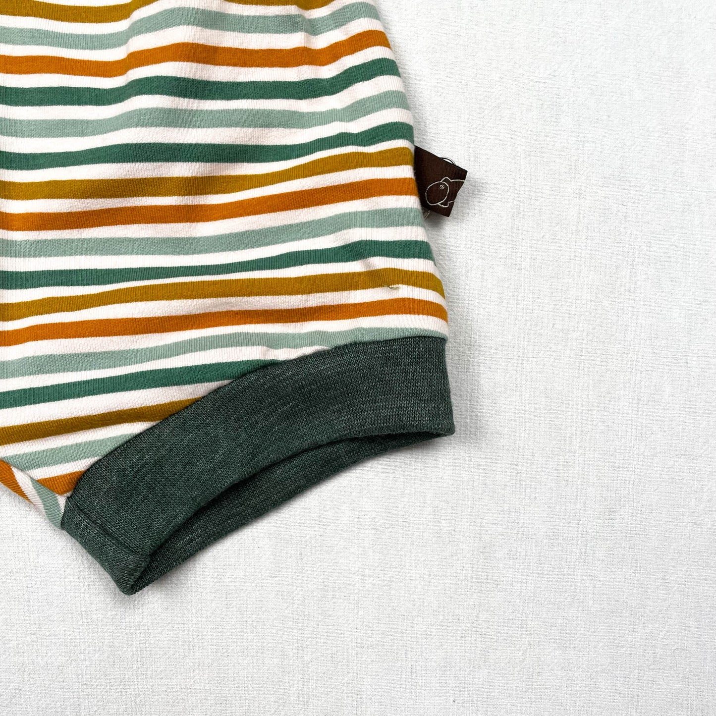 Foldover Shorts Rainbow Stripes