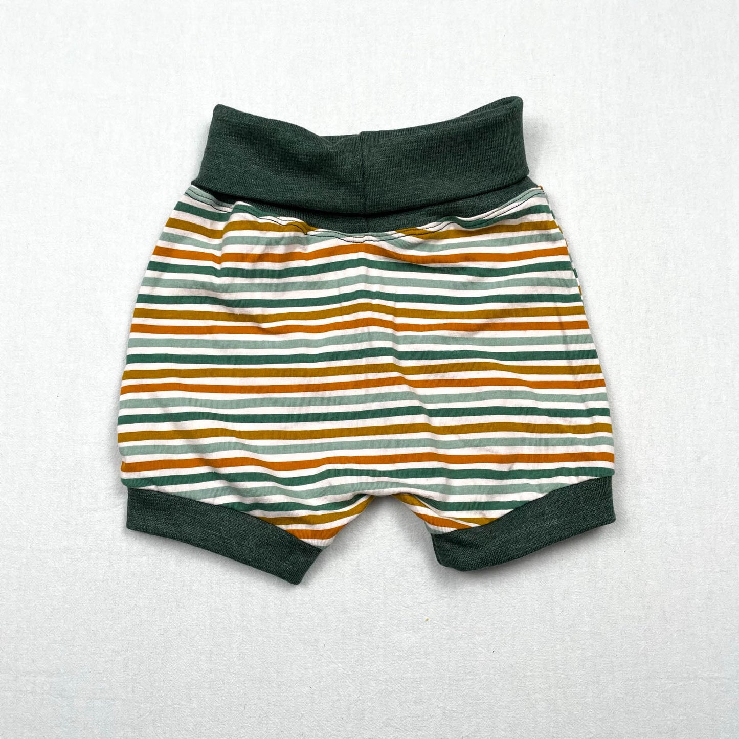 Foldover Shorts Rainbow Stripes