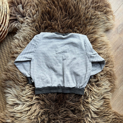Tweedehands sweater grey stripes 92-98