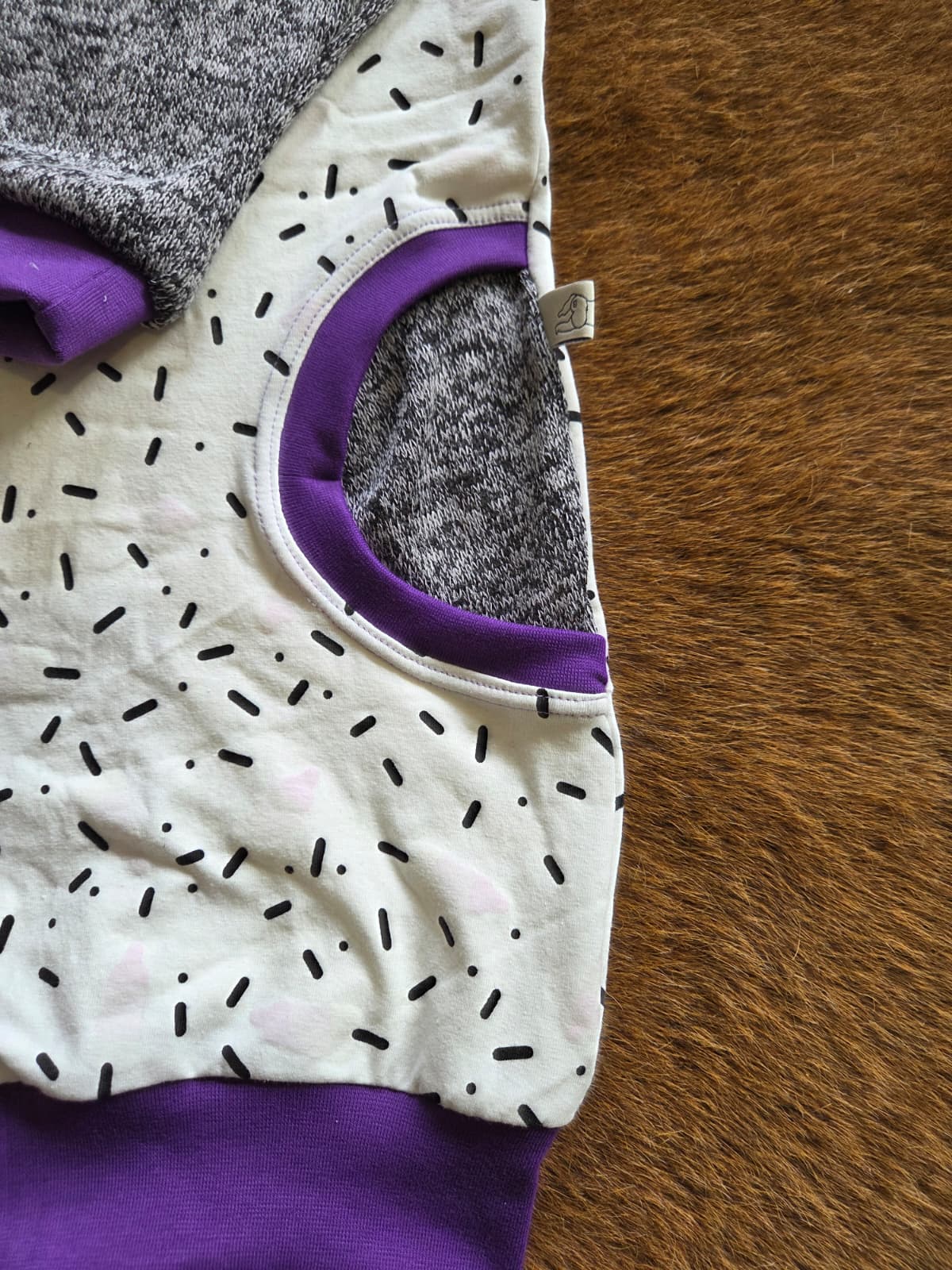 zakdetail van jurkje voor wasbare luiers