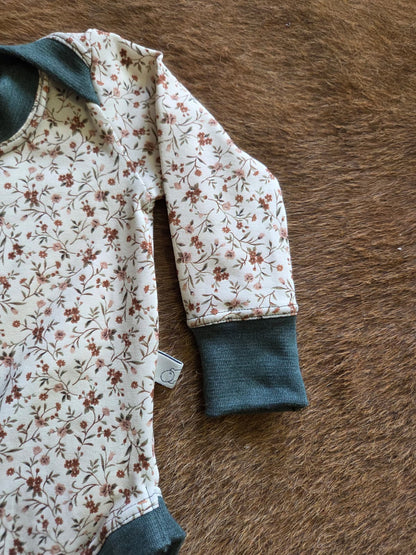 Baby romper mouw van biologisch katoen geschikt voor wasbare luier