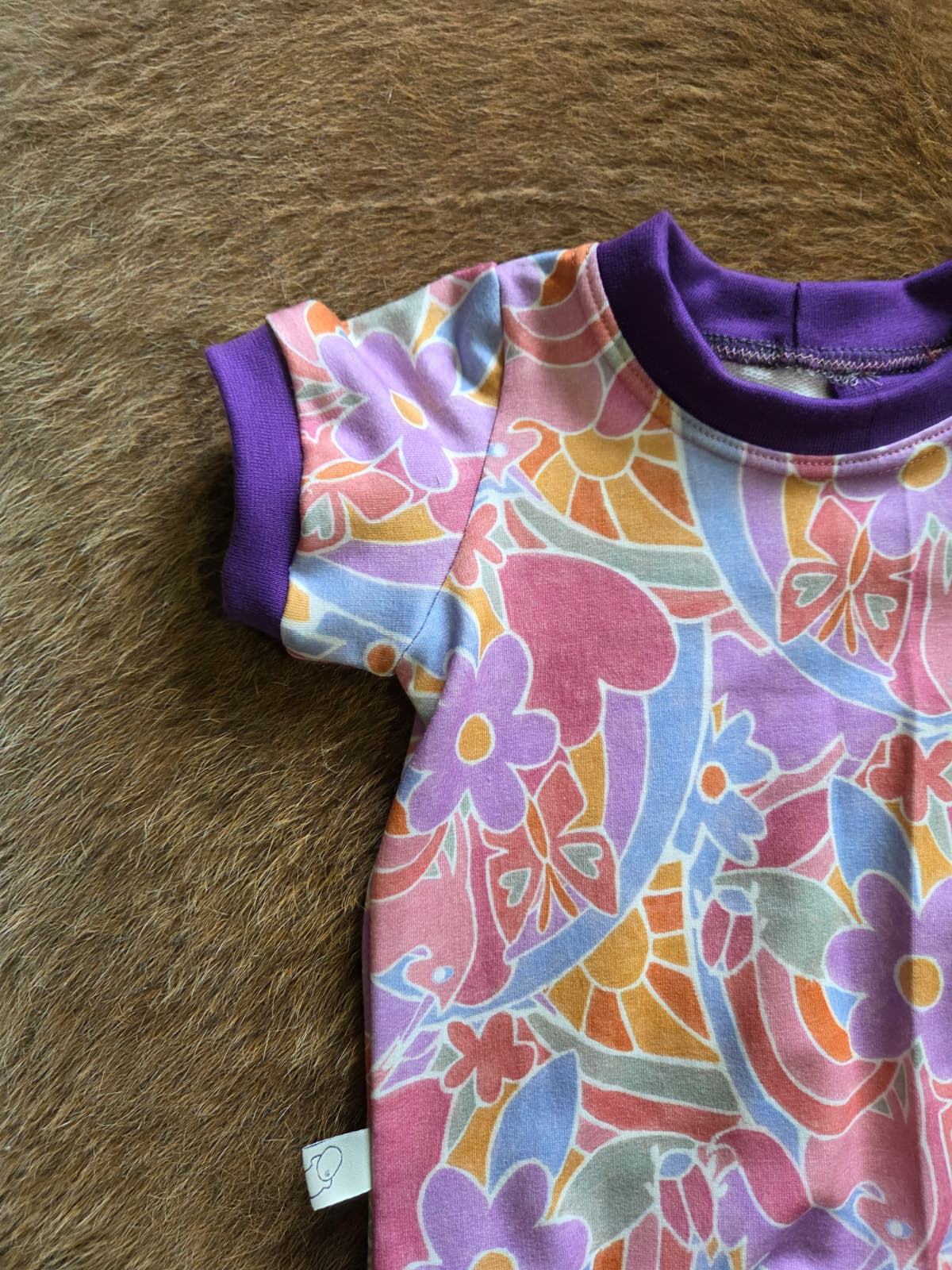 kraagje van zacht T-shirt van French Terry met unicorn print