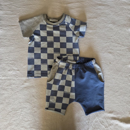 setje voor wasbare luiers, shirt en shorts, handgemaakt