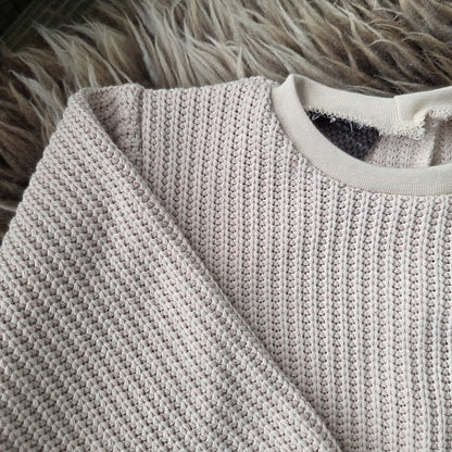 unieke knit sweater creme, baggy model