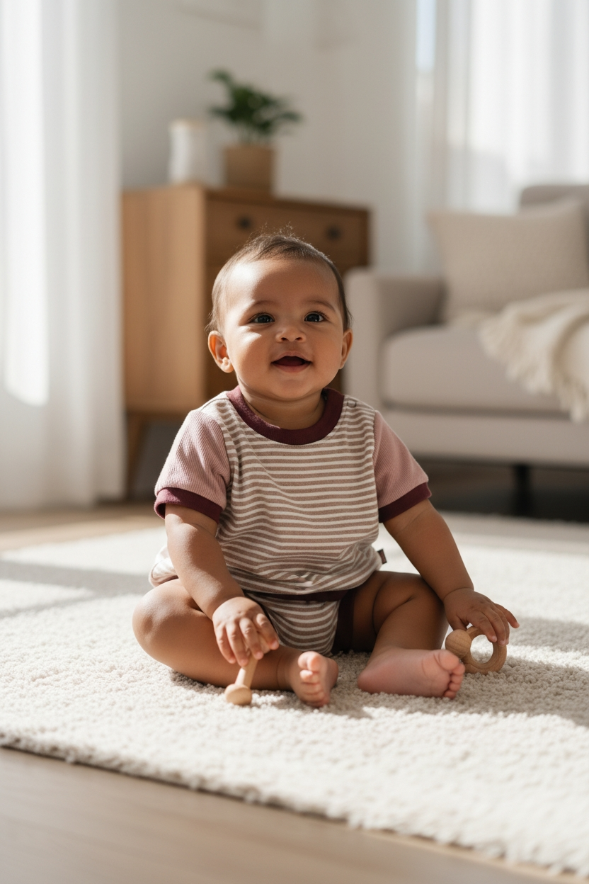 Zero Waste T-Shirt Pink Stripes 56-62