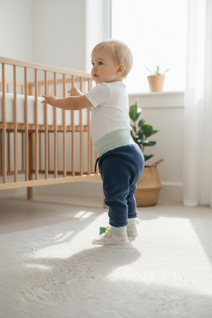 Bo – Harembroekje (effen, warm polykatoen, marine)