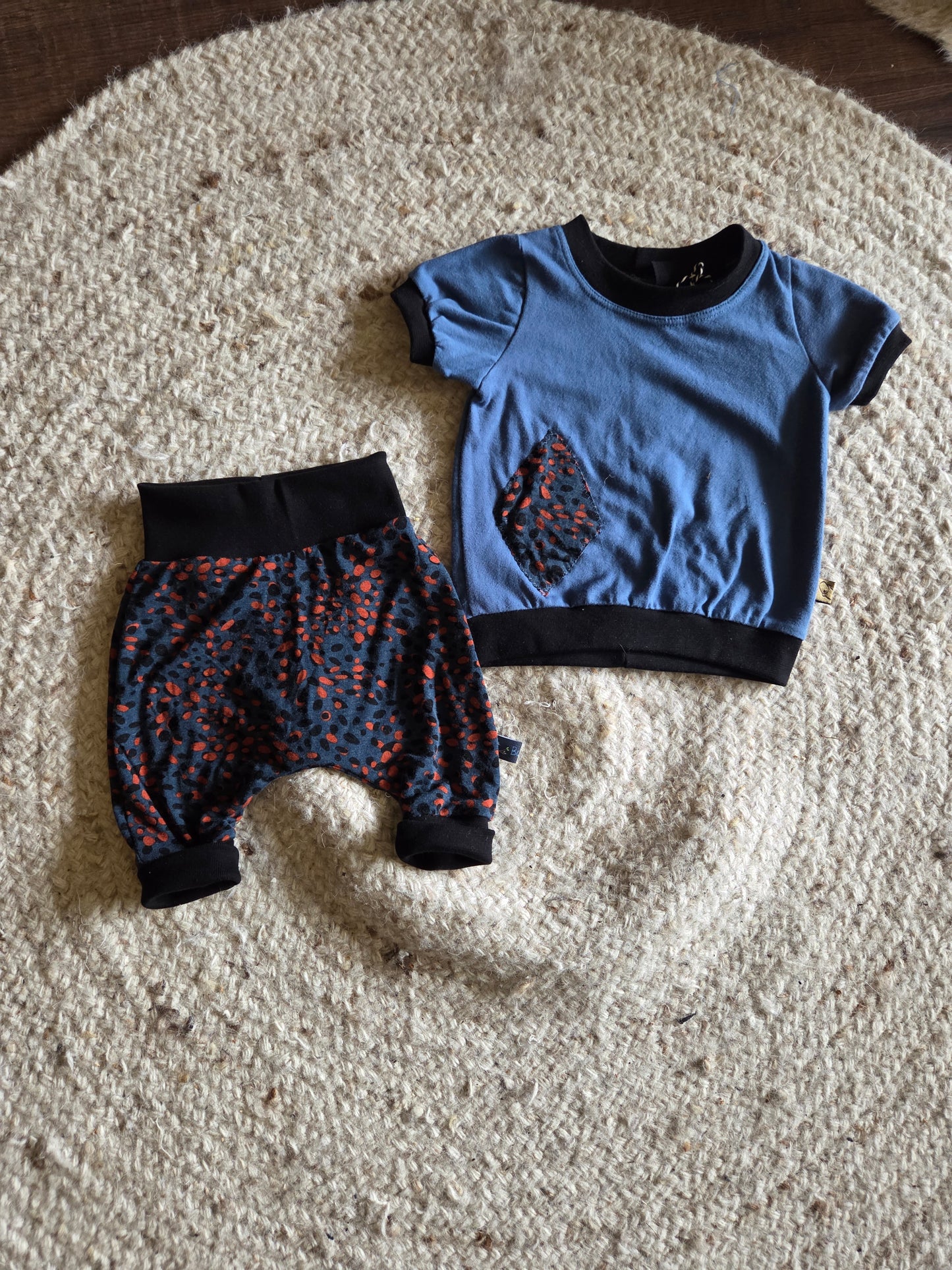 harembroekje en T-shirt voor wasbare luiers, handgemaakt