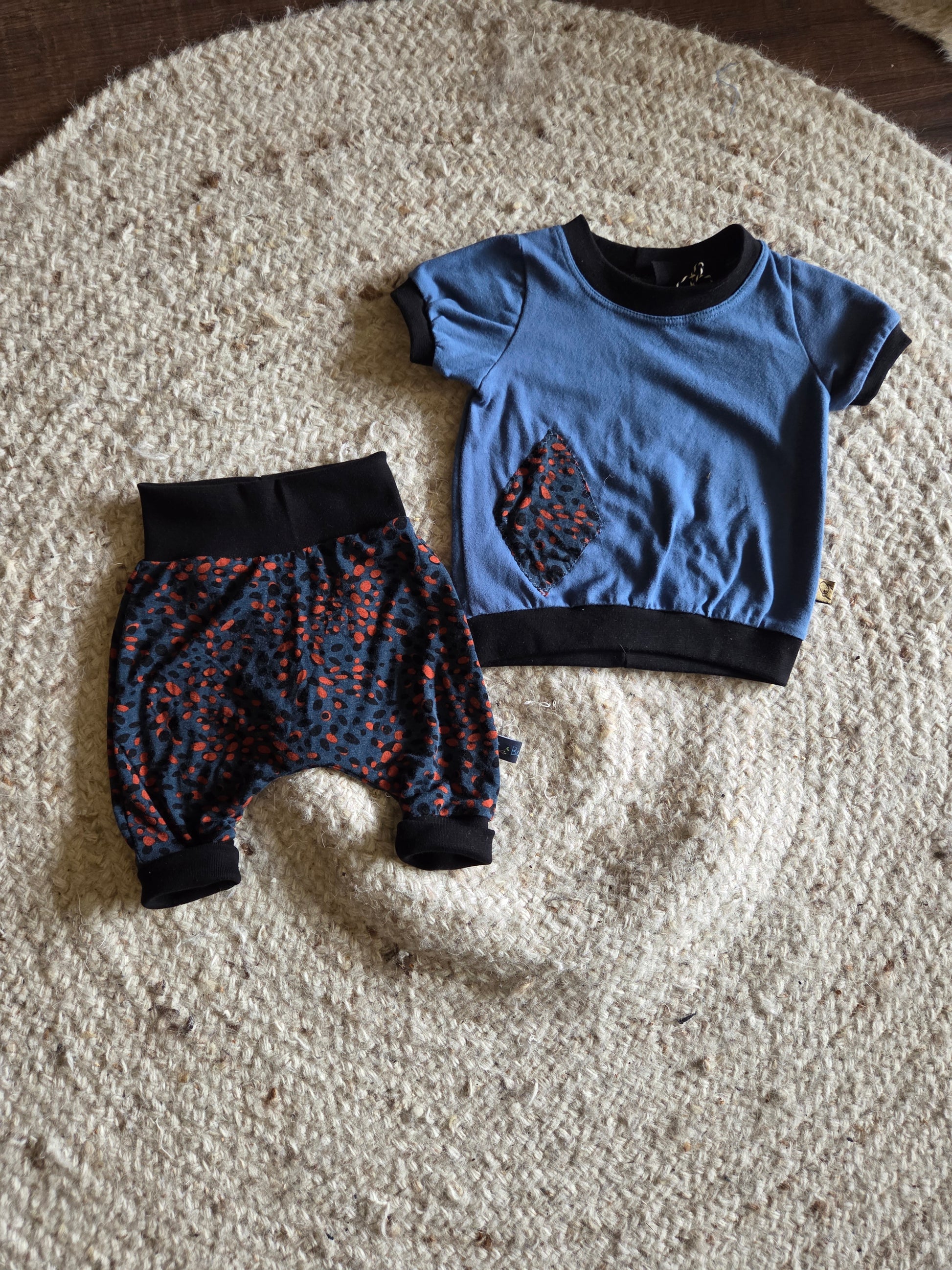 harembroekje en T-shirt voor wasbare luiers, handgemaakt