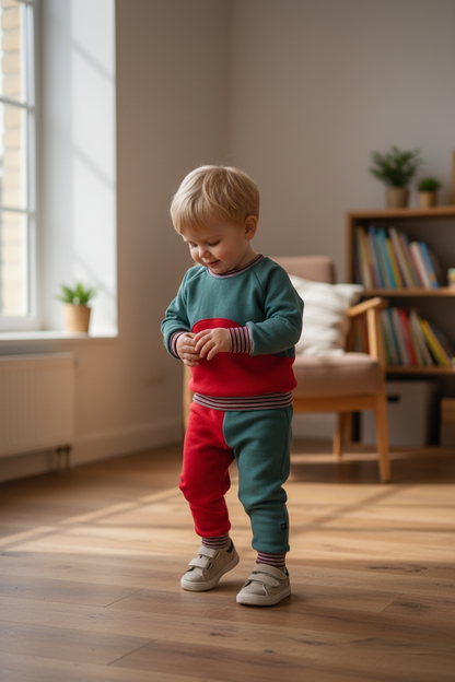 Charley - Slank broekje ( Kleurvlakken, Katoenmix, Loki)