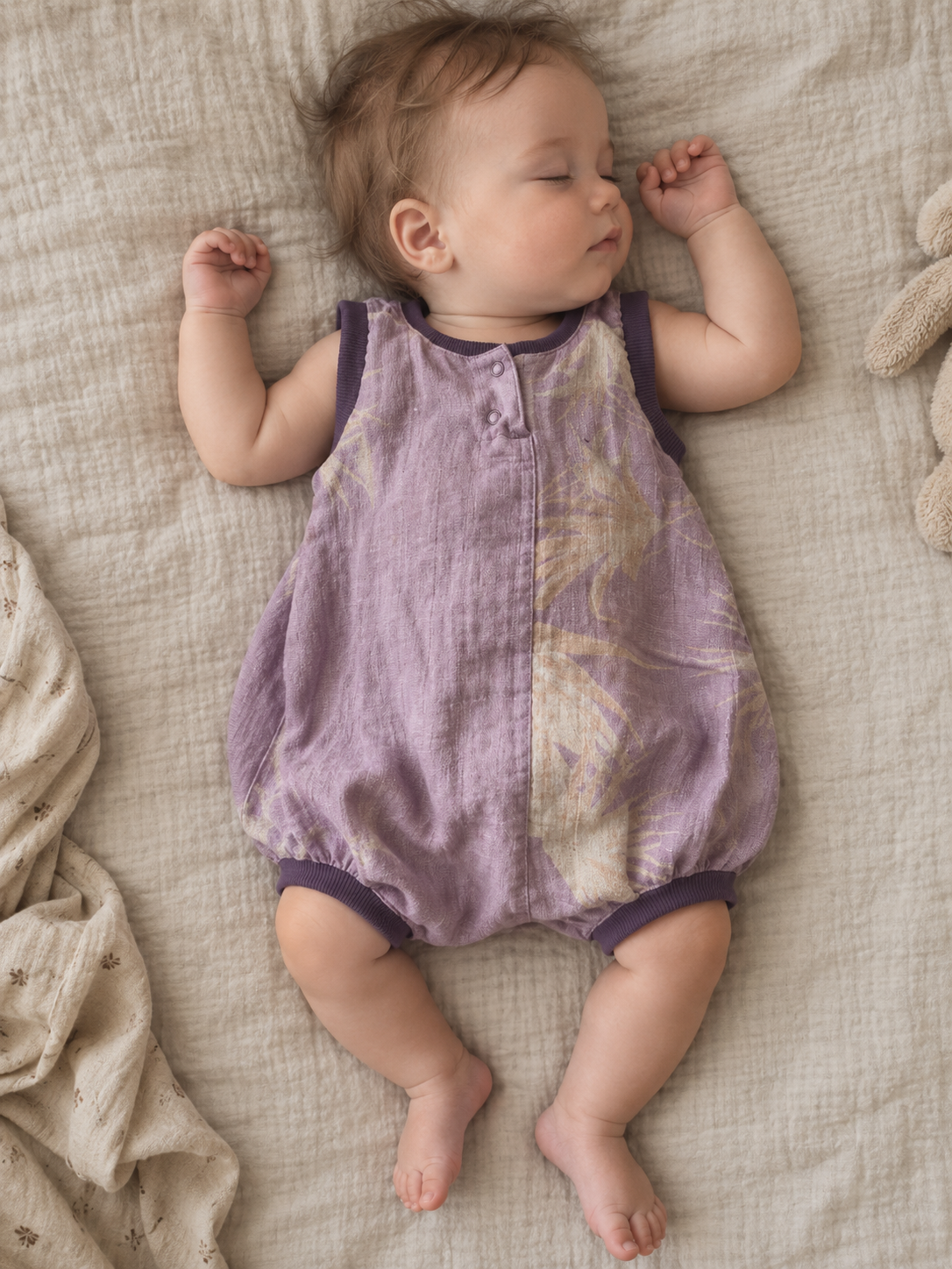 Pip - Baggy ( Print, Linnen / cotton, Lila )