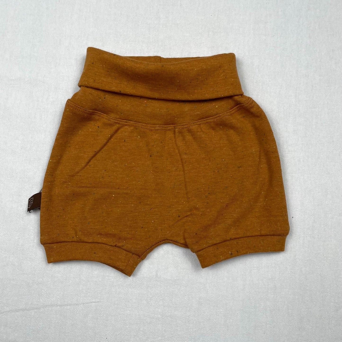 Foldover Shorts Cognac