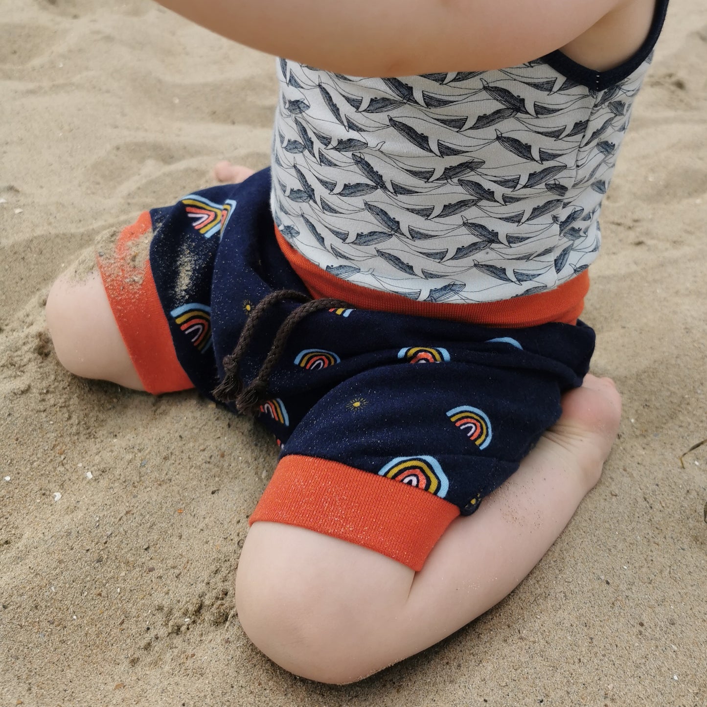 Foldover Shorts Rainbow